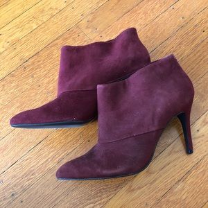 Zara maroon heeled booties